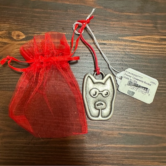 Life Is Good By Design Styles Christmas Holiday Pewter Ornament Rocket - Picture 1 of 2